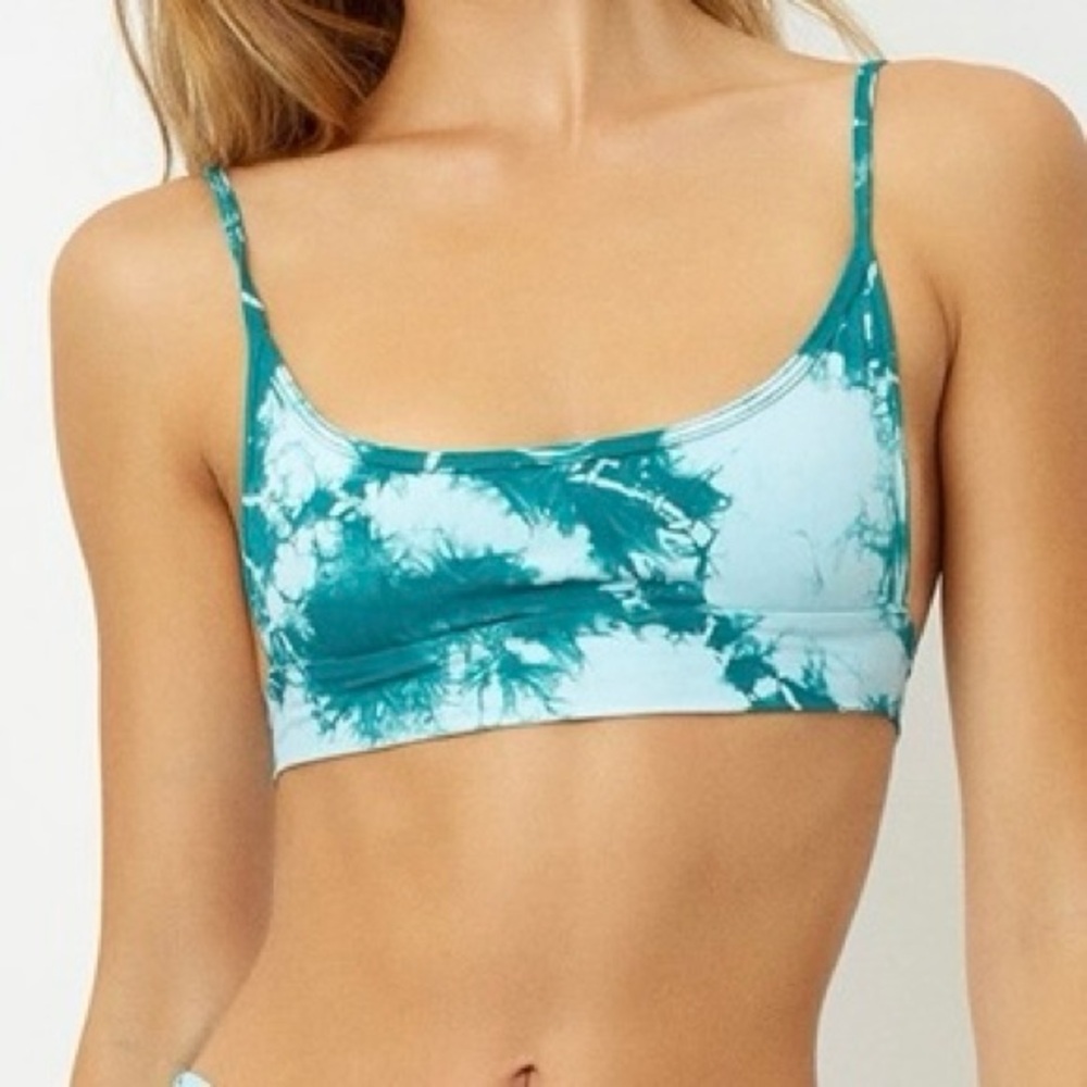Frankie’s Bikinis Gio Top Emerald Tie-Dye Bikini Top